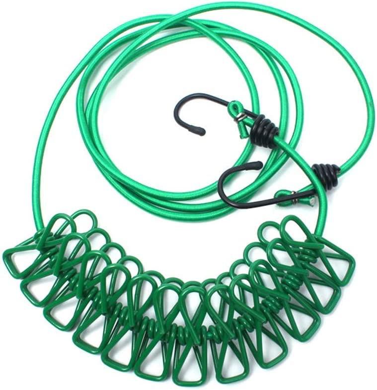 Portable Multi Functional Drying Rope with 12 Clips 1.8 m Long Drying Rope with 12 Clips